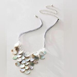 Free People Evening Plans Choker Abalone Shell Necklace